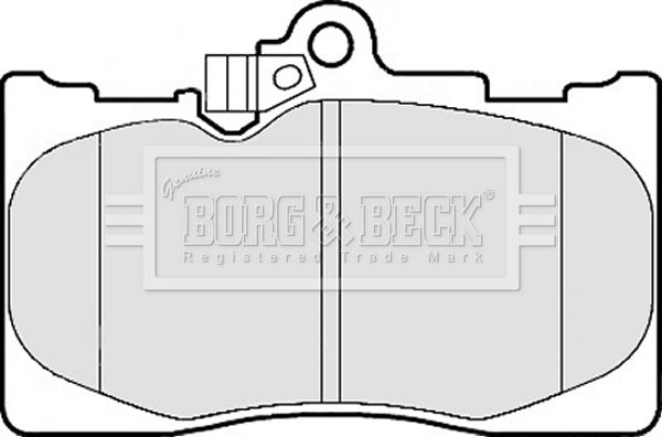 BORG & BECK stabdžių trinkelių rinkinys, diskinis stabdys BBP2153